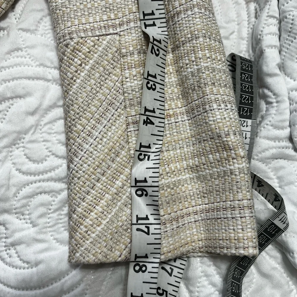 Brooks Brothers skirt suit woman 2 4 cream Silver Pink NWT Jacquard Cropped set